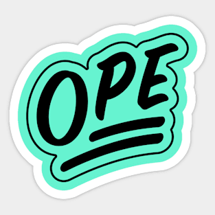 Ope - Black Line Sticker